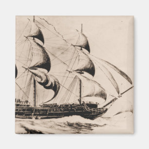 Aimant Bateau des USA Bonhomme Richard en mer