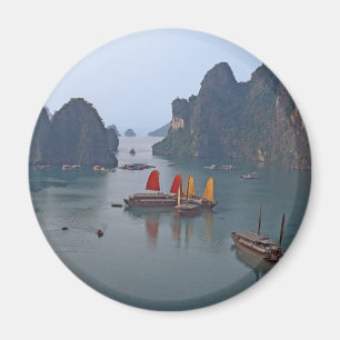 Aimant Bateaux à voile à Ha Long Bay - Vietnam, Asie