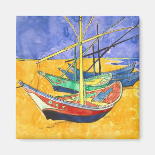Aimant Bateaux De Pêche Plage Saintes-Maries Van Gogh Fin