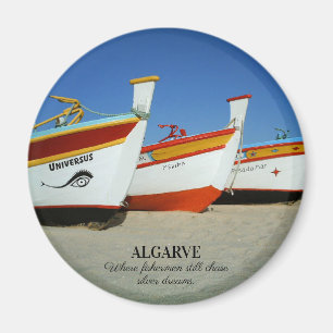 Aimant Bateaux de pêche sur la plage de l'Algarve Photo