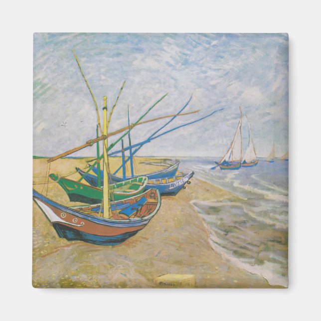 Aimant Bateaux de pêche | Vincent Van Gogh (Devant)