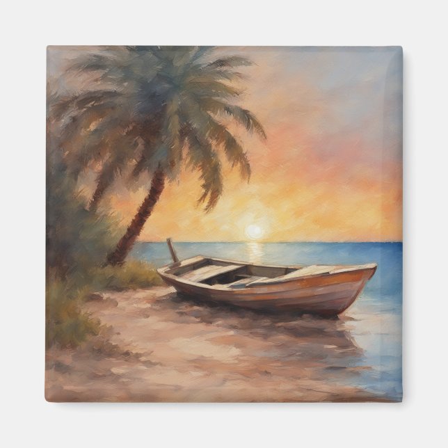 Aimant Bateaux et plages - 1 (Devant)