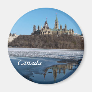 Aimant Bâtiments du Parlement du Canada Vue depuis la ri