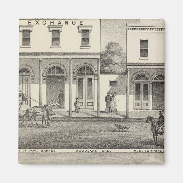 Aimant Bâtiments Woodland, Yolo (Devant)