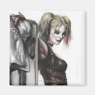 Aimant Batman Arkham City   Harley Quinn Illustration