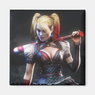 Aimant Batman Arkham Knight   Harley Quinn avec chauve-so