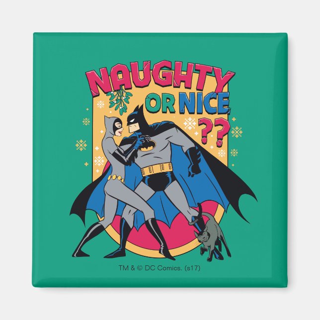 Aimant Batman | Catwoman Under Mistletoe Naughty Or Nice (Devant)