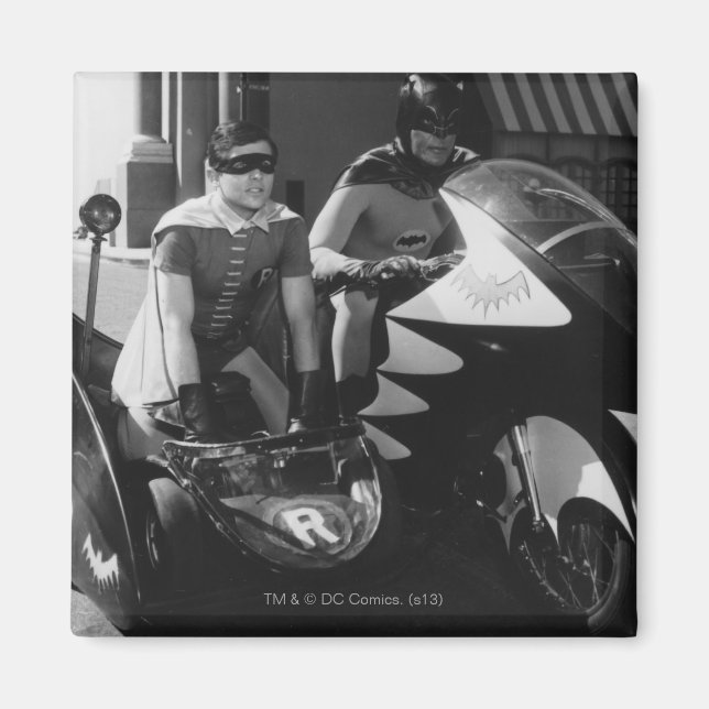 Aimant Batman et Robin en Batcycle (Devant)