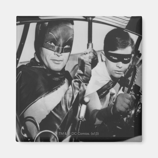 Aimant Batman et Robin In Batmobile (Devant)