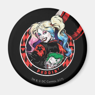 Aimant Batman   Harley Quinn Winking With Mallet