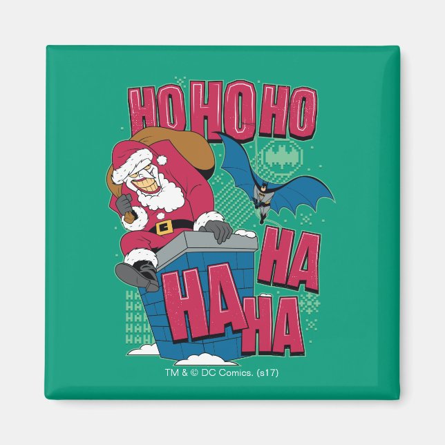 Aimant Batman | Joker Santa Claus Escalade de Chimney (Devant)