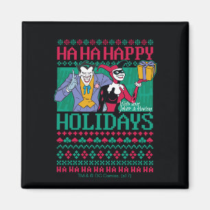 Aimant Batman Joyeuses fêtes Joker & Harley Quinn