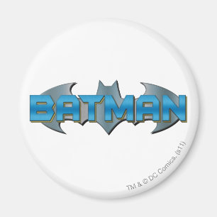 Aimant Batman   Logo de nom bleu