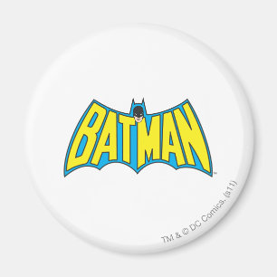 Aimant Batman   Logo Vintage bleu jaune