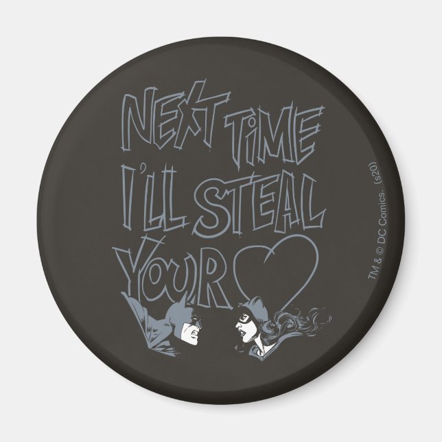 Aimant Batman Valentine |Catwoman - Je volerai votre coeu (Devant)