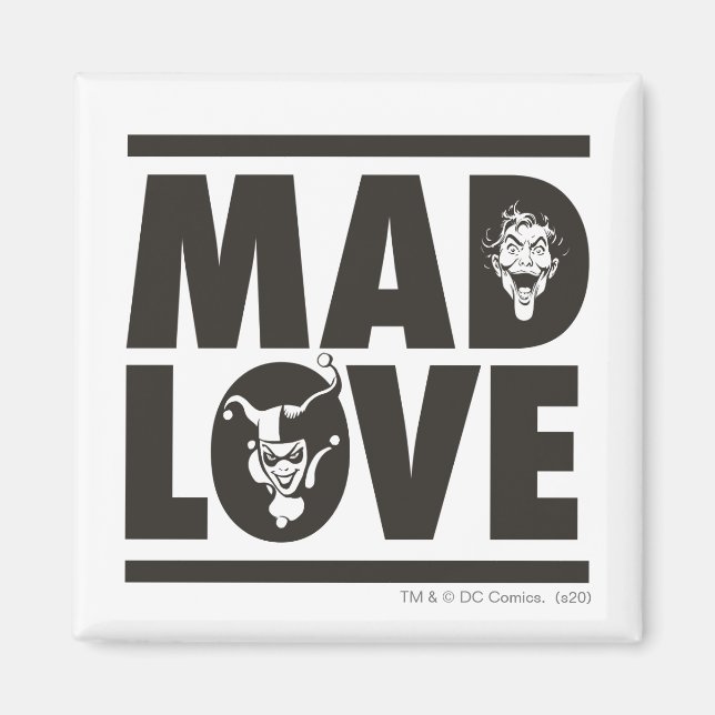 Aimant Batman Valentine | Joker & Harley - Mad Love (Devant)