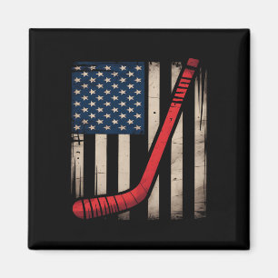 Aimant Bâton de hockey drapeau États-Unis
