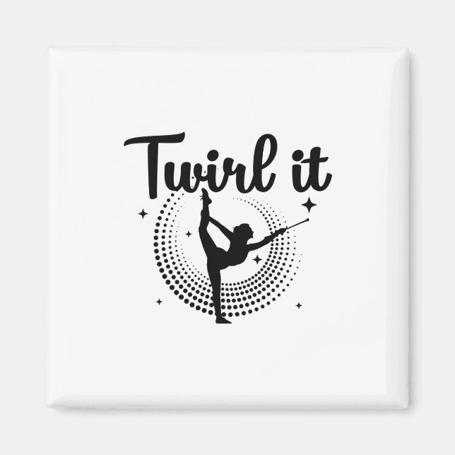 Aimant Baton Twirling| Dancing Majoret Dance Cadeau (Devant)