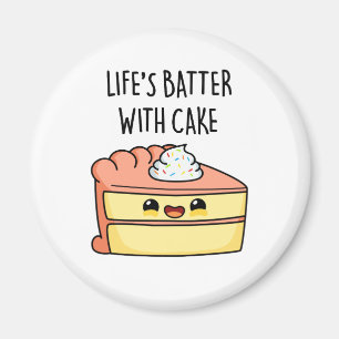 Aimant Batter la vie avec gâteau amusant jeu de gâteau