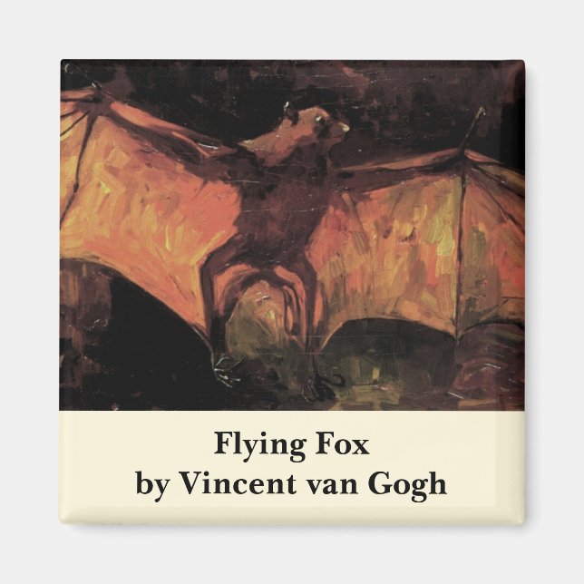 Aimant Batterie de renard volante par Vincent van Gogh (Devant)