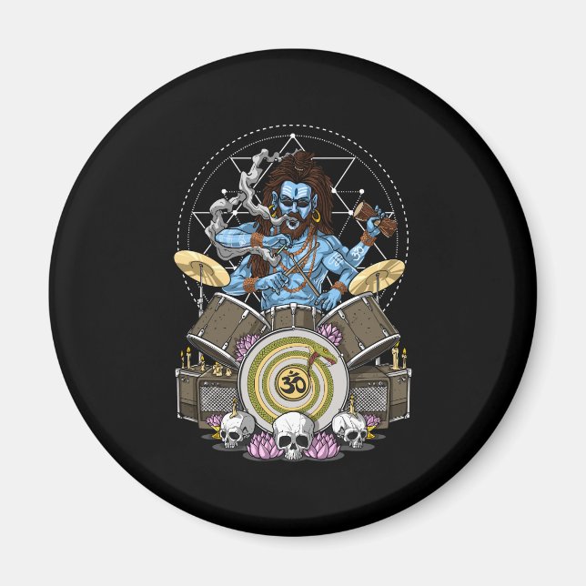 Aimant Batteur en métal lourd Shiva (Devant)