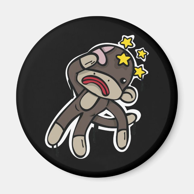 Aimant Battez SOCK MONKEY (Devant)