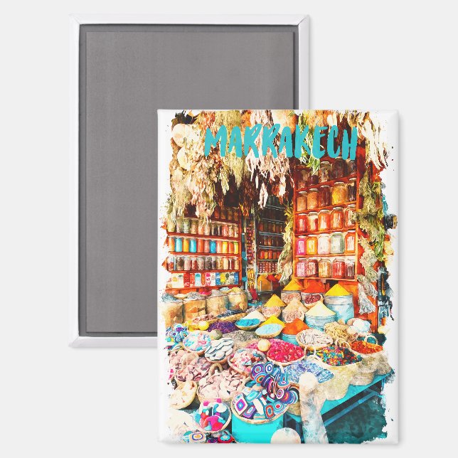 Aimant Bazar Marrakech Maroc (Recto/Verso)