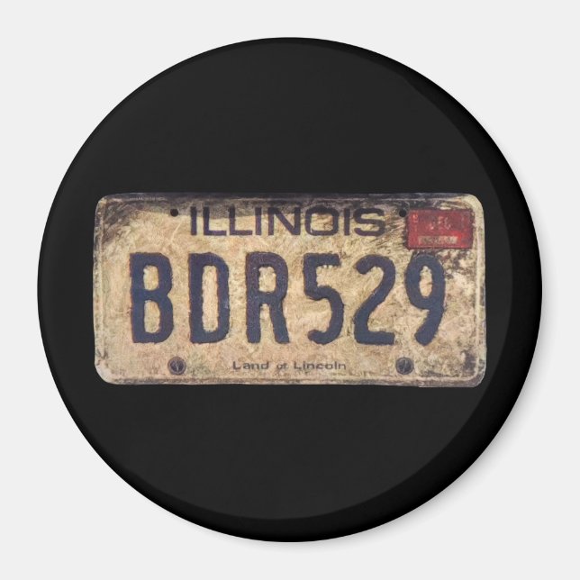 Aimant BDR 529 Bluesmobile License Plate 3" (Devant)