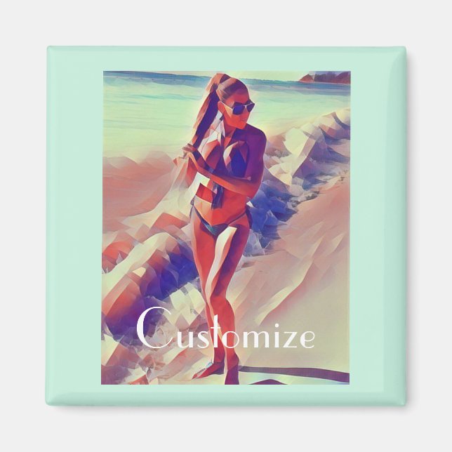 Aimant Beach Girl Thunder_Cove (Devant)