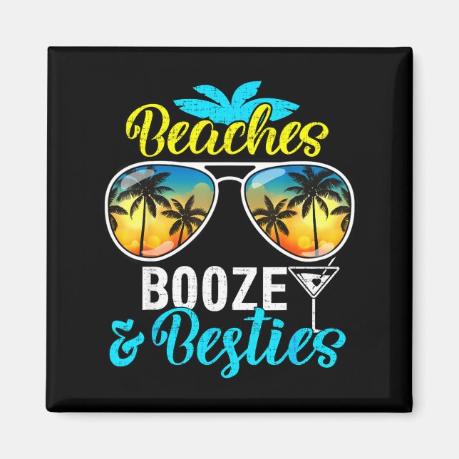 Aimant Beaches booze besties girls trip 2026 florida (Devant)