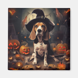 Aimant Beagle Citrouille Halloween effroi