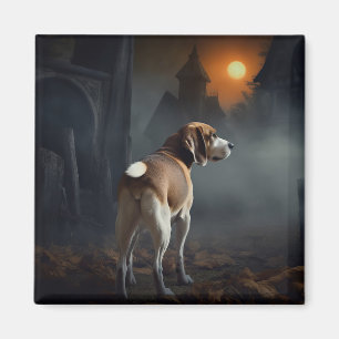 Aimant Beagle Halloween effrayant