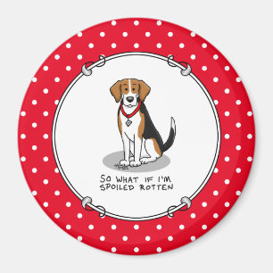 Aimant Beagle pourri Spoché (tri couleur 3) Chien drôle