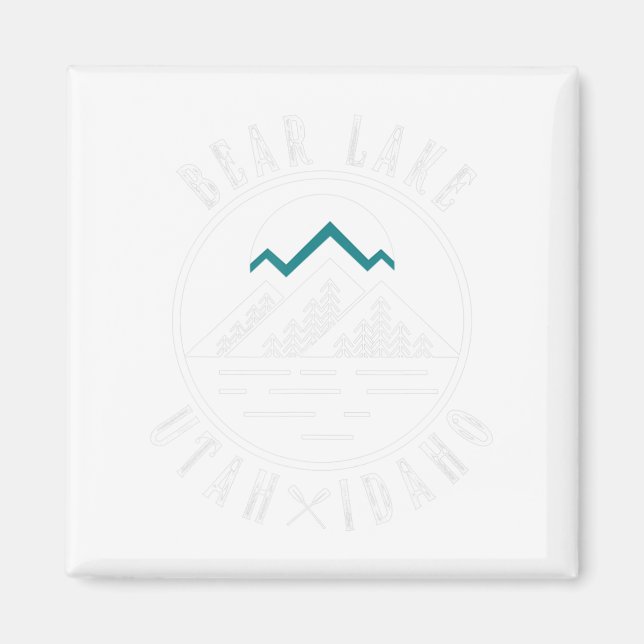 Aimant Bear Lake Utah Idaho Camping Bateau (Devant)