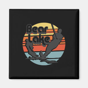Aimant Bear Lake Utah Ski Nautique Ski Nautique Rétro Vin