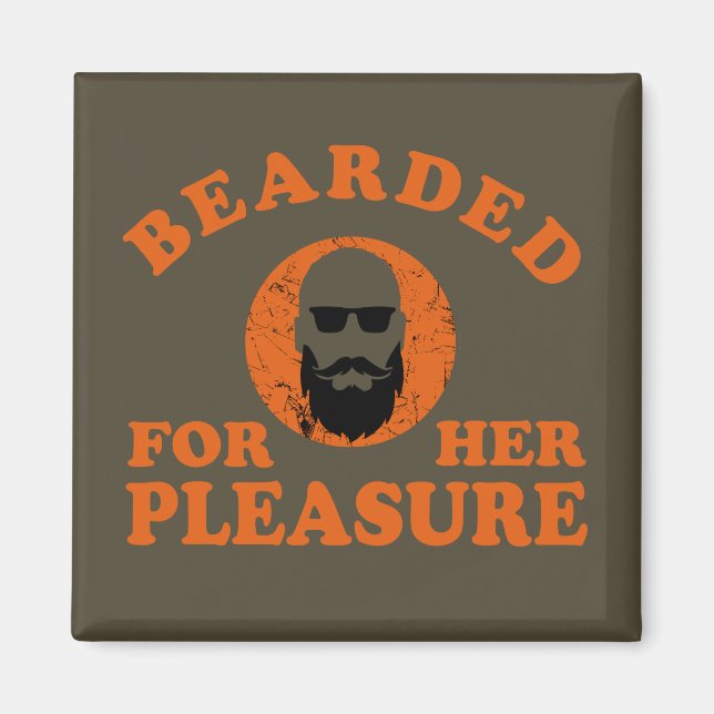 Aimant Bearded cite drôle barbe dire cadeaux (Devant)