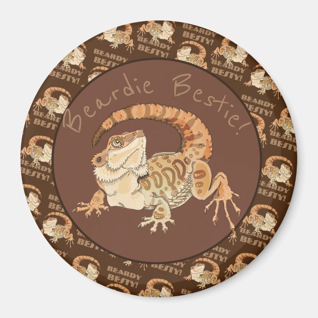 Aimant Beardie Bestie ! (Devant)