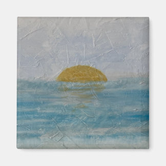 Aimant Beau aquarelle Carré solaire et eau