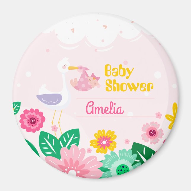 Aimant Beau Baby shower (Devant)