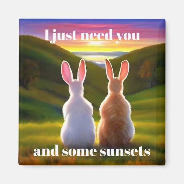 Aimant Beau coucher de soleil (Devant)