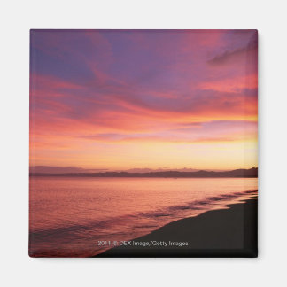 Aimant Beau coucher de soleil sur la plage