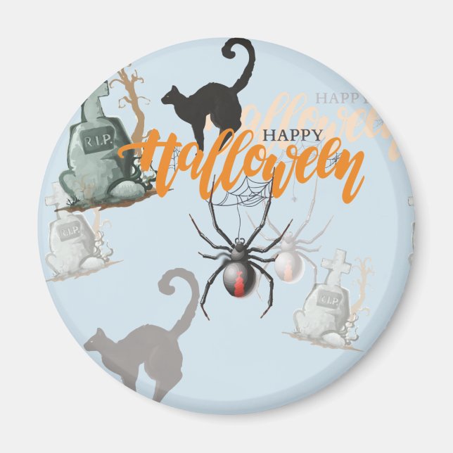 Aimant Beau Halloween Motif sans couture (Devant)