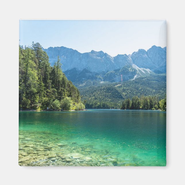Aimant Beau lac Eibsee Alpes bavaroises Allemagne (Devant)