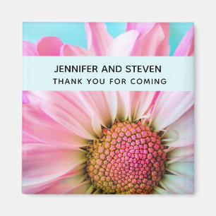 Aimant Beau Mariage photo Pink Flower Up