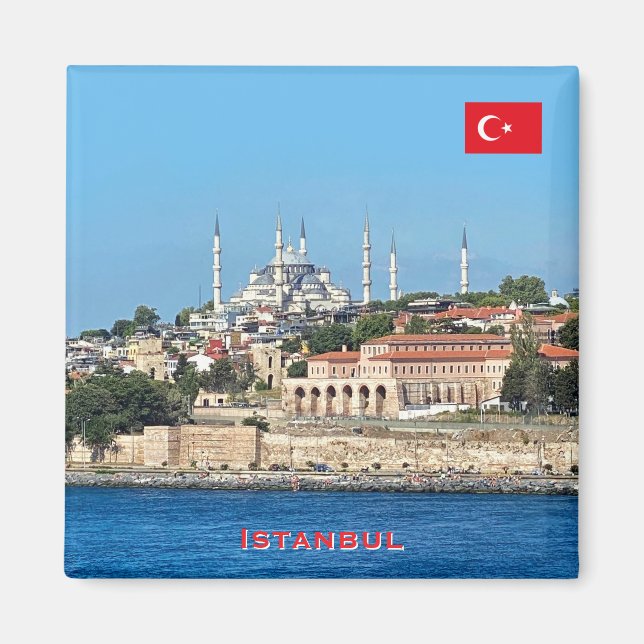 Aimant Beau panorama de voyage à Istanbul (Devant)