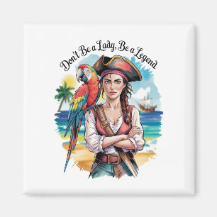 Aimant Beauté du boucaner pirate féminin sur le pont