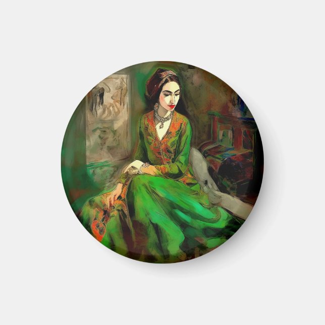 Aimant Beauté en vert (Devant)