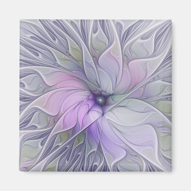 Aimant Beauté étonnante Fleur d'art Abstrait fractal mode (Devant)