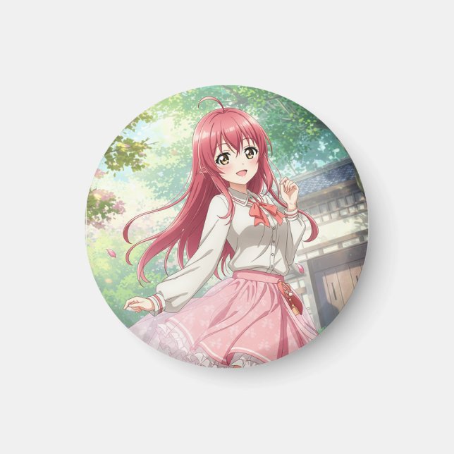 Aimant Beautiful woman in nature (Devant)