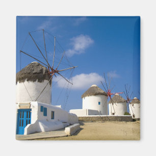 Aimant Beaux moulins à vent sur l'île de Mykonos,